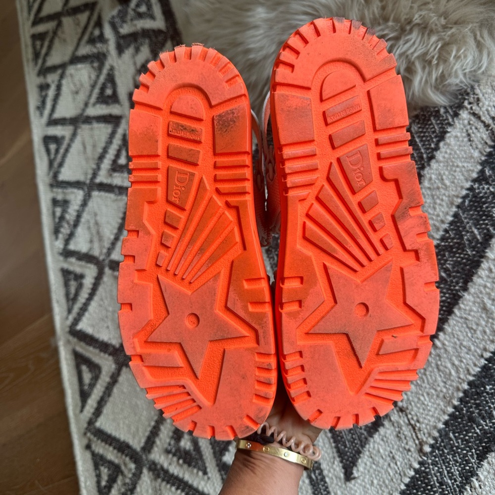 Dior Vibrant Orange and White Sandals - Picture 4 of 4